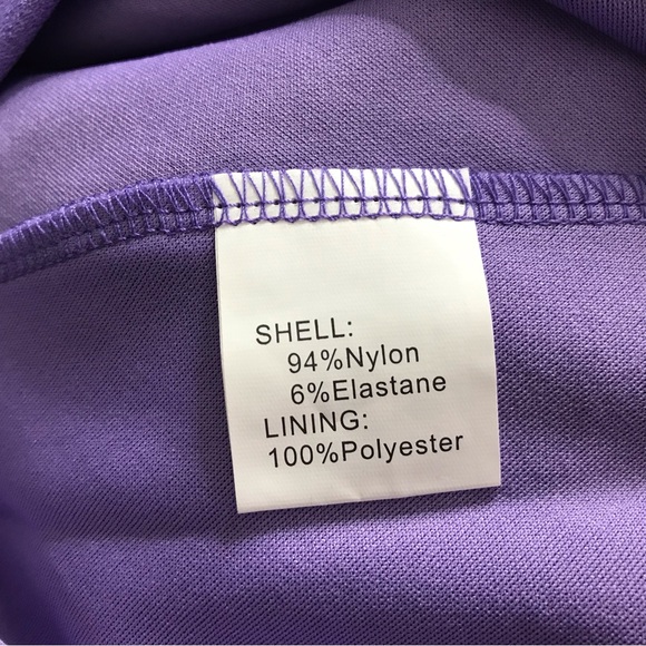 Dress Tells High-Low Swing Dress Empire Waist Ruffled Sleeve Size M Purple New - Picture 6 of 7